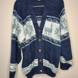 Vintage Atisanias Alpaca Wool Cardigan‎ Sweater Mens Sz (please see measurement)